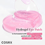 COSRX Pink Peptides Collagen Hydrogel Eye Patch for Puffy Eyes and Dark Circles, Under Eye Mask, 60 Under Eye Patches, Korean Skin Care - Stocking stuffers for women