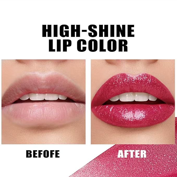 Pink Red Lipstick For Women Matte Nude Glitter Highly Pigmented Moisturizing Lip stick Hypoallergenic Waterproof Long Lasting Lipsticks Quick Makeup Lightweight Portable # 01