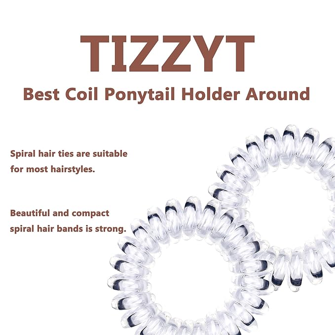 18 Pcs Women Ponytail Braid Hair Elastic No Crease Spiral Hair Ties, Girls Multi-color Waterproof Coil Hair Accessories (Small Hair Ties)