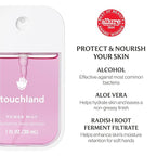 Touchland FRUITY CRUSH Body and Hand Mist Essentials (Peachy Lychee Body & Hair Fragrance Mist, 2 FL. OZ. + Berry Bliss Hydrating Hand Sanitizer Spray 1FL.OZ.), Travel Size Set