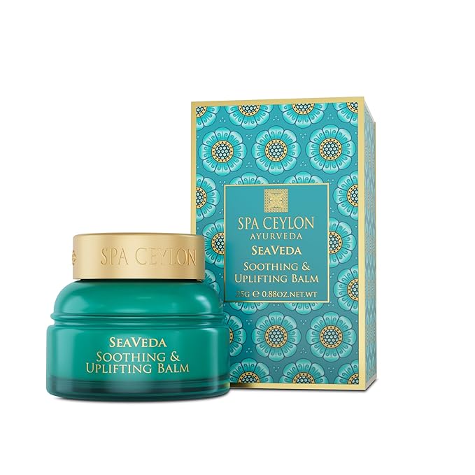 SPA CEYLON SeaVeda Soothing & Uplifting Balm – Citrus, Spearmint & Patchouli Essential Oil Balm, 100% Natural, Vegetarian, Silicone & Paraben Free, 25g