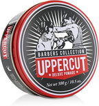 Uppercut Deluxe Barbers Collection Deluxe Pomade, 10.5 oz / 300g - Strong Hold, High Shine Hair Pomade – Water-Based, Easy Washout – Classic Barber Styling for Slick Backs, Side Parts & Pompadours