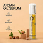 GK HAIR Oil Travel size -Argan oil For Frizz Control Upto 72 hours- Adds Shine and Smooths Split Ends- Paraben, Phthalate and Sulfate Free Daily Hair Care (0.34 oz)
