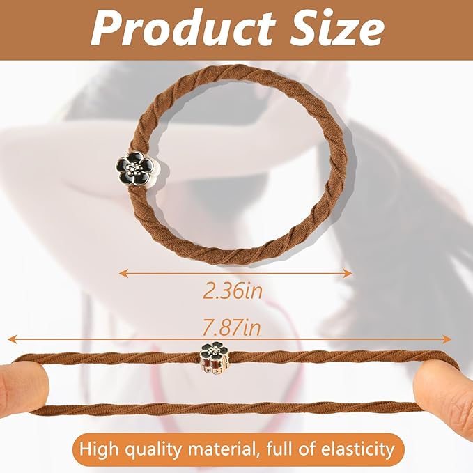 72PCS Boho Hair Ties Bracelets for Women, Hair Tie Bracelets No Damage Boho Hair Accessories Hair Ties for Thick Thin Hair Medium Long Hair Pony Tails (Heart)