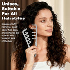 Texture Comb, Voluminous Wide Toothed Hair Comb, Wide & Fine-Toothed Dual-Purpose SetBangs Seam Grooming Accessory for Women and Men, ABS plastic with textured grip(1 SET)