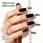 18ml Black Nail Polish Large Volume Quick Drying Nail Polish, Fast Drying and Long Lasting Color Nail Art DIY Home Manicure Gift for Women