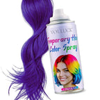 Purple Hair Spray Temporary, Hair Color Spray 1-Day Hair Dye Colored for Kids Women Men, Hair Wax Color Washable, Hair Paint Halloween Fast-Drying 4.06 Fl Oz