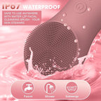 LZP Facial Cleansing Brush, Silicone Electric Exfoliator Scrubber with 6 Speeds, Rechargeable Face Scrubber for Cleansing, Exfoliating and Massaging, Waterproof Face Scrub Brush for Men & Women
