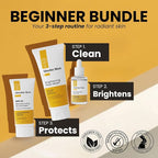 AbsolutSkin Beginner Bundle – 3-Step Brightening Skincare Set for Dull Skin – Includes Face Wash, Radiance Serum & SPF50 Cream – Dermatologist-Formulated