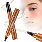 2PC Microblading Eyebrow Pencils for Women, 2026 New 3D Waterproof 4-Tip Magic Eyebrow Pencil With Micro-Fork Tip,Easy to Create a Natural Makeup Look,Suitable For All day use(Light Brown)