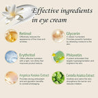 Temporary Instant Eye Tightener Cream – 60 ML Retinol Under Eye Cream Quickly Reduces Dark Circles, Targets Eye Bags, Puffiness & Lines & Firming, Deep Hydration & Moisture Lock (1Pack)