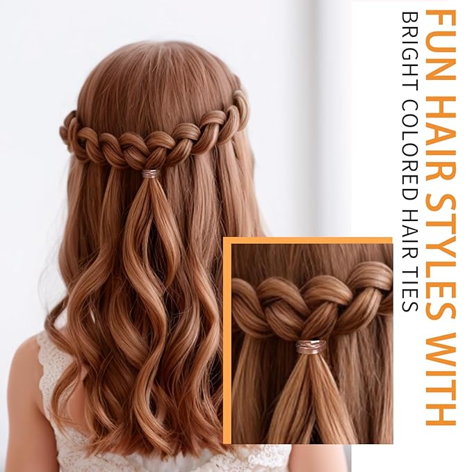 YGDZ Elastic Hair Bands, 5 Colors 600 pcs Hair Ties, Mini Hair Rubber Bands, Elastic Hair Ties for Girl, Ponytail Holders, Hair Accessories for Men, Women, Toddler, Neutral Colors