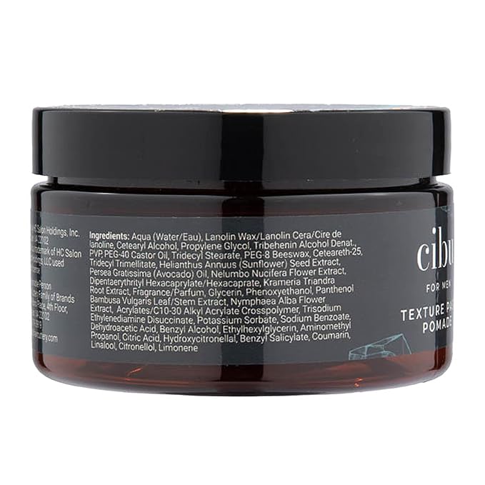CIBU For Men Texture Paste Pomade 4 oz - Strong Hold Pomade For Men for Long Lasting Hold Texture, and Definition - Ideal for Messy, Sleek, and Casual Hair Styles