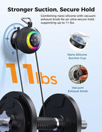 Shower Speaker Bluetooth Waterproof Portable: Birthday Christmas White Elephant Gifts Stocking Stuffers for Adults Teens, IPX7 Loud Sound with Suction Cup Removable, Cool Gadgets with Light-Black