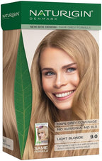 Naturigin Permanent Hair Color, 9.0 Light Blonde, Ammonia Free, 100% Gray Coverage, Nourishing Natural Formula, For All Hair Types, Long-Lasting, Vegan & Cruelty-Free, 1 Pack