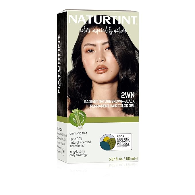 Naturtint 2WN Radiant Nature Brown Black Permanent Hair Color (Pack of 1), Ammonia Free, Vegan, Cruelty Free, up to 100% Gray Coverage, Long Lasting Results (Packaging may vary)