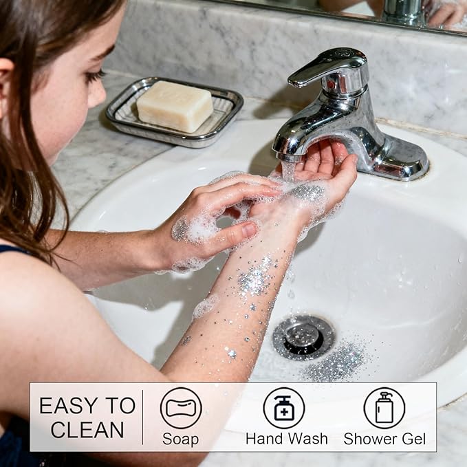 Face Body Glitter Set for Women and Kids, White Silver Pink Holographic Mermaid Sequins Chunky Glitter Makeup for Festival Rave Outfits Accessories, Sport, Wedding Season, Valentine's Day