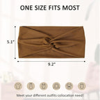 12 Pcs Stretchy Sport Headbands for Women,Absorbed Sport Headband Soft Twist Knotted Headbands for Yoga, Workout Daily Life