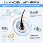 5% Minoxidil Spray for Men and Women-7 pack, Infused with Biotin, Beard Growth, Extra Strength Treatment to Combat Hair Loss and Thinning, and Fuller Hair & Beard (11 Month Supply, Extra Strength)