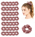 36Pack Womens Silk Scrunchies Satin Scrunchy Hairtie Hairbands Silky Hair Ties Elastics Hairs Bow Accessory Ponytail Holder