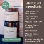 Everyday Tallow Mineral Sun Balm ~ SPF 30 | 100% Grass-Fed & Organic | Face & Body | Naturally Scented with Frankincense & Lavender Oil | Zinc Oxide | Water Resistant (2oz)