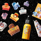 Kitsch BT21 Recycled Plastic Puffy Medium Hair Clips for Women, Medium Claw Clip for Thin & Thick Hair | Ideal Gifts for Women - KOYA, 1pc