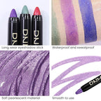 evpct 2Pcs Cream Eyeshadow Sticks Set for Eyes Waterproof, Blue Shimmer & Purple Shimmer Matte Eye shadow Stick Pencil Pen Bulk sombras en crema para ojos 32+33
