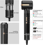 Hair Dryer Brush 7 in ONE, Detachable Fast Drying, Volumizing, Curling, Straightening, Ionic Hair Dryer with Diffuser, Powerful Blow Dryer Brush with Auto- Wrap Curler, Hair Styling Tools Storage Case