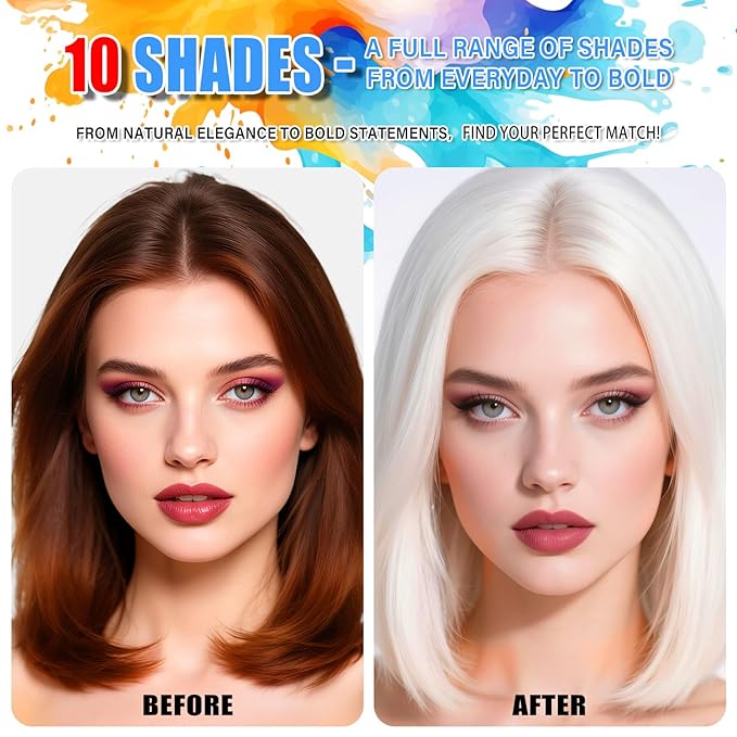 White Hair Spray Color, Silver White Temporary Hair Color Spray for Kids Women, Temporary Hair Dye, Washable Hair Color Wax With Non Damaging for Halloween Makeup, Costume, Christmas Party(4.06 oz)