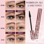 Unidollss Tubing Mascara Volume and Length Black and Lash Serum Set Lengthening Long Lasting All Day,Eyelash Growth Serum for Thicker,Longer Lash and Eyebrow,Tubing Mascara for 30+ Women,Gluten-free