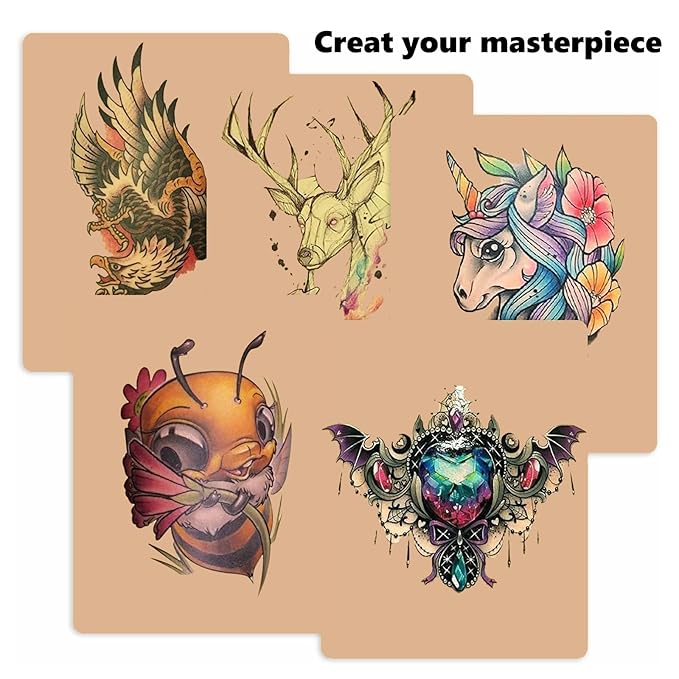 20Pcs Tattoo Skin 3MM - Urknall Fake Skin 3mm Blank Practice Skins Double Sides for Beginners and Artists Tattoo Supplies