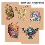 20Pcs Tattoo Skin 3MM - Urknall Fake Skin 3mm Blank Practice Skins Double Sides for Beginners and Artists Tattoo Supplies
