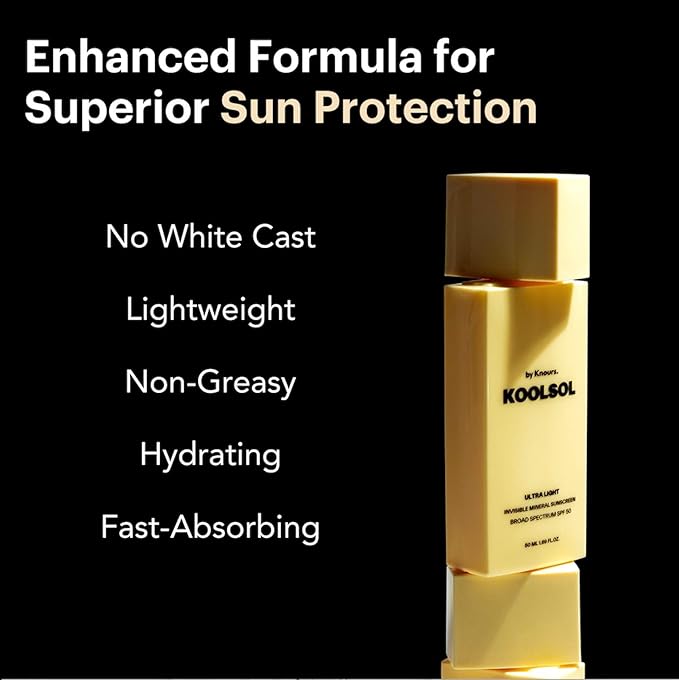 by Knours | Zero White Cast | Mineral | Reef Safe | Korean Face Sunscreen SPF 50 | Made in USA | FDA OTC Registered | Aloe + Centella + Panthenol + Niacinamide | Sensitive Skin | 1.69oz