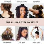 Kitsch Spiral Hair Ties for Women - Creaseless and Dent-free Coil Hair Ties No Damage, Phone Cord Coils | Made of Flexible and Durable Plastic | Ideal Gifts for Women - 4pcs (Brunette)