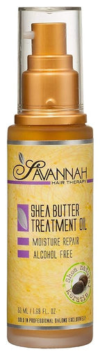 Savannah Hair Therapy Hair Oil with Shea Butter for Frizzy, Dry & Damaged Hair, Hydrating Keratin Treatment Oil, 1.69oz/50ml