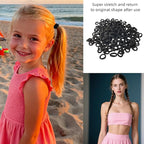 Mini Small Hair Ties All Hair Types Seamless Hair Ponies Elastics Ponytail Holders Hair Scrunchies Hair Accessories Baby Girls Kid Children 200 pcs