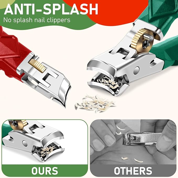 Mens Stocking Stuffers 2025, Toenail Clippers for Thick Toenails, Wide Opening Nail Clippers, Heavy Duty Ingrown Toenail Clippers Nail Cutters, Christmas Gifts for Men Women