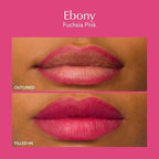 Thrive Causemetics Lip Filler Long-Wearing + Plumping Lip Liner, Shea Butter Hydrating Lip Plumper Retractable Lip Liner Pencil, Built In Sharpener, Vegan & Cruelty Free, Ebony (Fuchsia Pink)