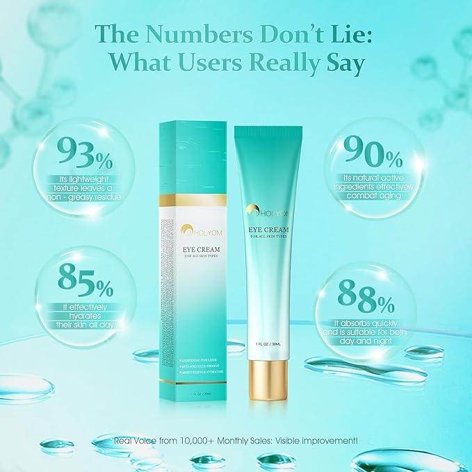 Advanced Eye Cream for Eye bags - Targeted Solution for Puffiness, Wrinkles, Dark Circles, and Firmness - Temporary Firming & Tightening Treatment - Wrinkle Filler, Natural Infusions 1 oz