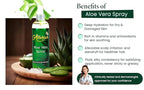 100% Pure & Organic Aloe Vera Spray, Clinically tested & Dermatologist approved, Hydrates & Heals Dry & Damaged Skin & Hair- 12 Oz
