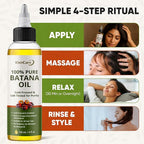 100% Pure Unrefined Batana Hair Oil – Raw Cold-Pressed Organic Hair Growth & Scalp Treatment, 120 mL (4 fl oz) – 100% Natural from Honduras