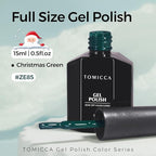 TOMICCA Green Gel Nail Polish, 15ml Christmas Green Gel Polish,Soak Off UV LED for Cure，Color Long Lasting High Saturation and Glossy Nail Art Manicure Salon Women Gifts For Christmas