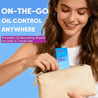 KINESHINE 100P High-Performance Oil Absorbing Sheets for Face - Makeup Friendly Blotting Papers for Oily Skin - Oil Blotting Sheets for Face, Portable Oil Wipes