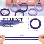 50Pcs Hair Ties for Women Girls,Cotton Seamless Hair Ties, Soft Ponytail Holders,No Crease No Damage Elastics Hair Bands with Box for Thick Heavy and Curly Hair (Set 3)