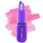 Winky Lux Amethyst Glimmer Balm – Nourishing pH Lip Balm with Color Changing Tint, Hydrating Ceramides Soften Lips, Coconut Scent