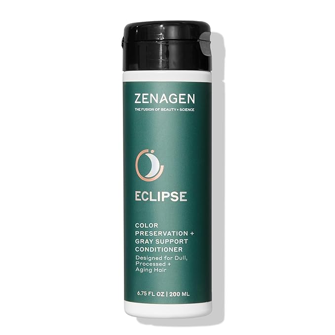 ZENAGEN Eclipse Color Preservation + Gray Support Conditioner | Enhances Hair Color Vibrancy, Reduces Gray Appearance, Nourishes & Strengthens Aging Hair, Plant-Based, Color-Safe, 6.75 oz