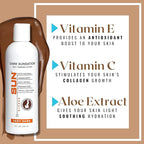 Sun Laboratories By Giesee Dark Sunsation Self-Tanning Lotion for - 2 Pack 8 oz | Ultra Dark Tanning Lotion, Natural Self Tanner, Non-Toxic Tanning Bed Lotion, Face Tanner, Sunless Tanner