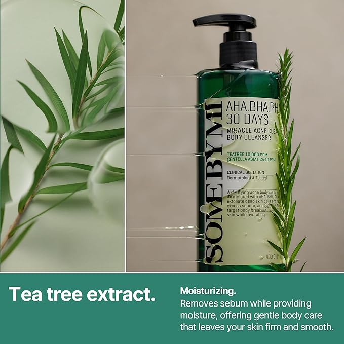 SOME BY MI AHA BHA PHA 30 Days Miracle Acne Clear Body Cleanser – Pack of 2 – Daily Exfoliating Tea Tree & Salicylic Acid Acne Body Wash – Deep Cleanses Sebum, Oil & Impurities – Korean Skin Care
