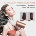 slopehill Professional Ionic Hair Dryer, Powerful 1800W Fast Drying Low Noise Blow Dryer with 2 Concentrator Nozzle 1 Diffuser Attachments for Home Salon Travel (Mocha Mousse)