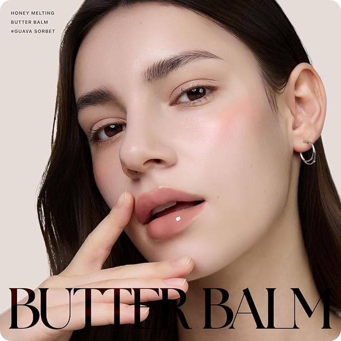 Nature Republic Honey Melting Lip Butter Balm – Moisturizing Tinted Balm with Peptides, for Sheer & Glossy, Smooth & Soft Lips, Stocking Stuffers (GUAVA SORBET)